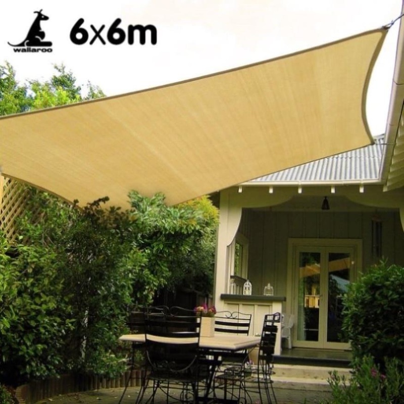 Wallaroo Square Shade Sail 6m x 6m – Sand SS-6X6