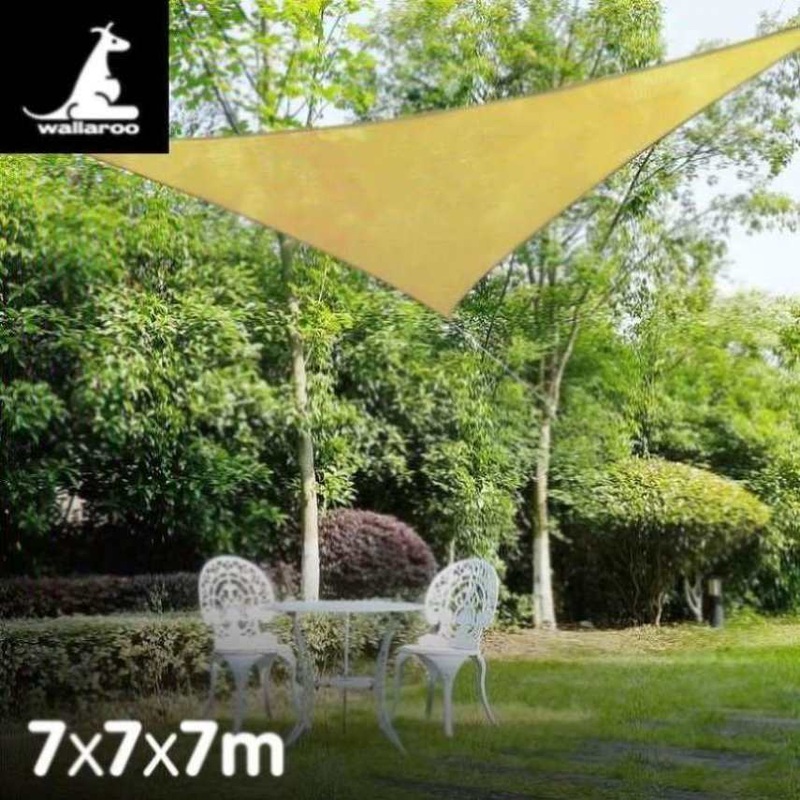 Wallaroo Triangle Shade Sail 7x7x7 – Sand SS-777