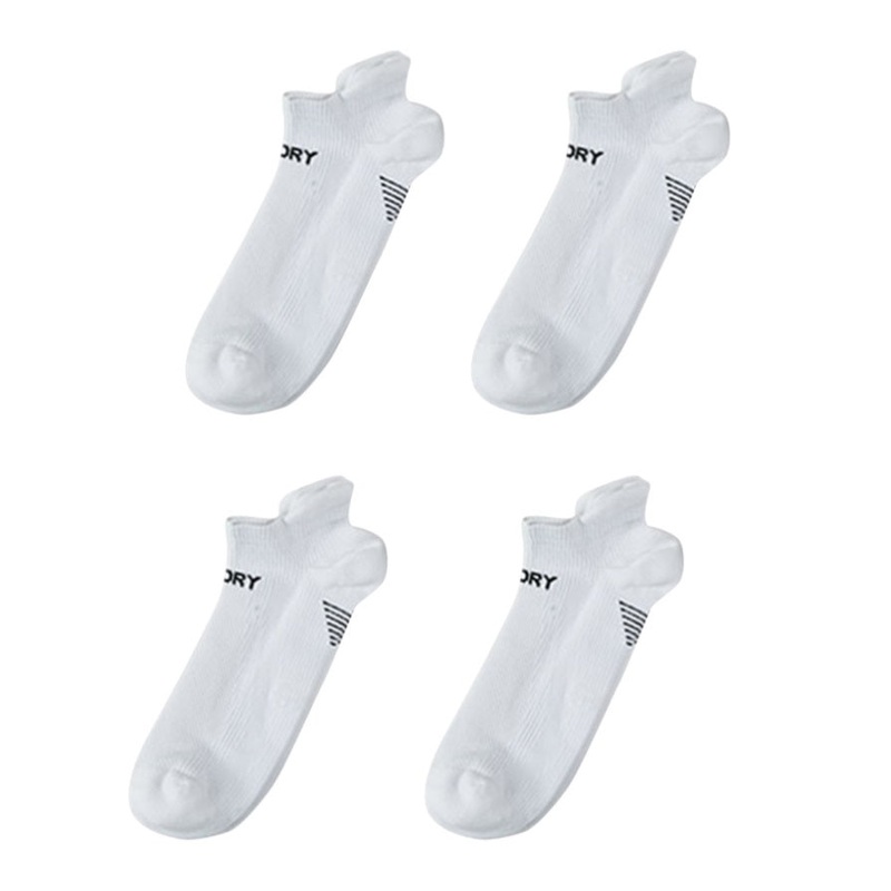 4X Rexy Seamless Sport Sneakers Socks Medium Non-Slip Heel Tab WHITE V274-GM-RXSPSK-M4-WH