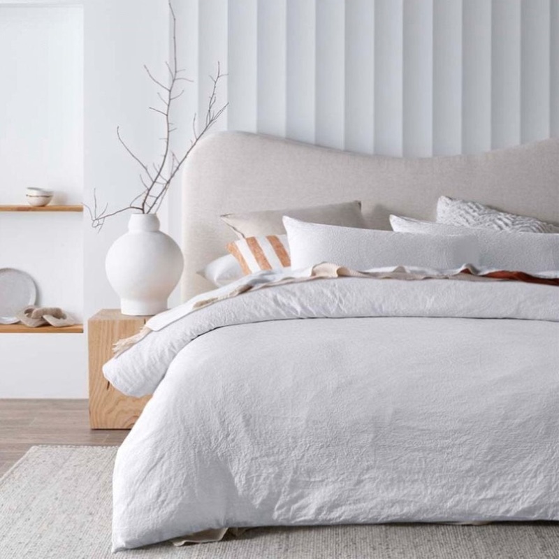 Accessorize Elma White Jacquard Quilt Cover Set King V442-HIN-QUILTCS-ELMA-WHITE-KI