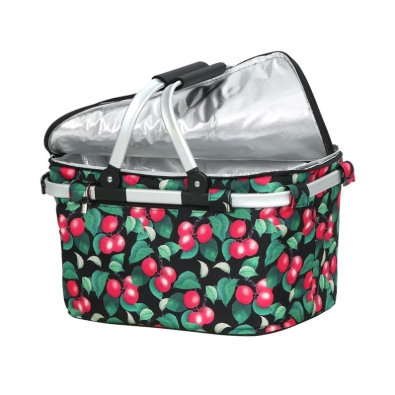 Alfresco Picnic Basket Folding Bag Hamper Insulated Storage Food Cover PICNIC-BAG-COVER-BKFR