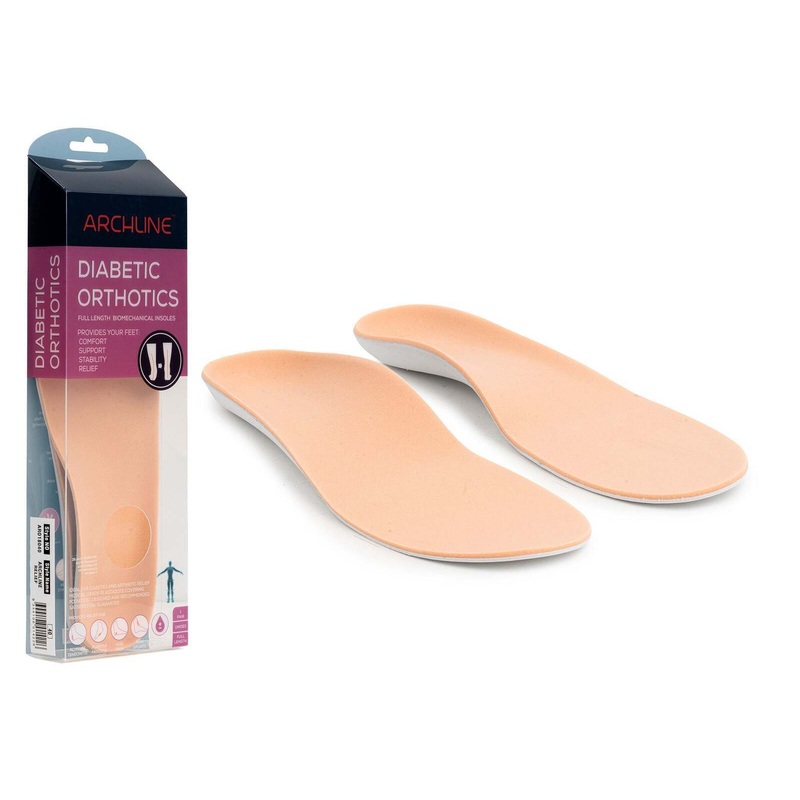 ARCHLINE Insoles Orthotics Full Length Arch Support Diabetics Plantar Fasciitis – EUR 39 V563-ARO180-39