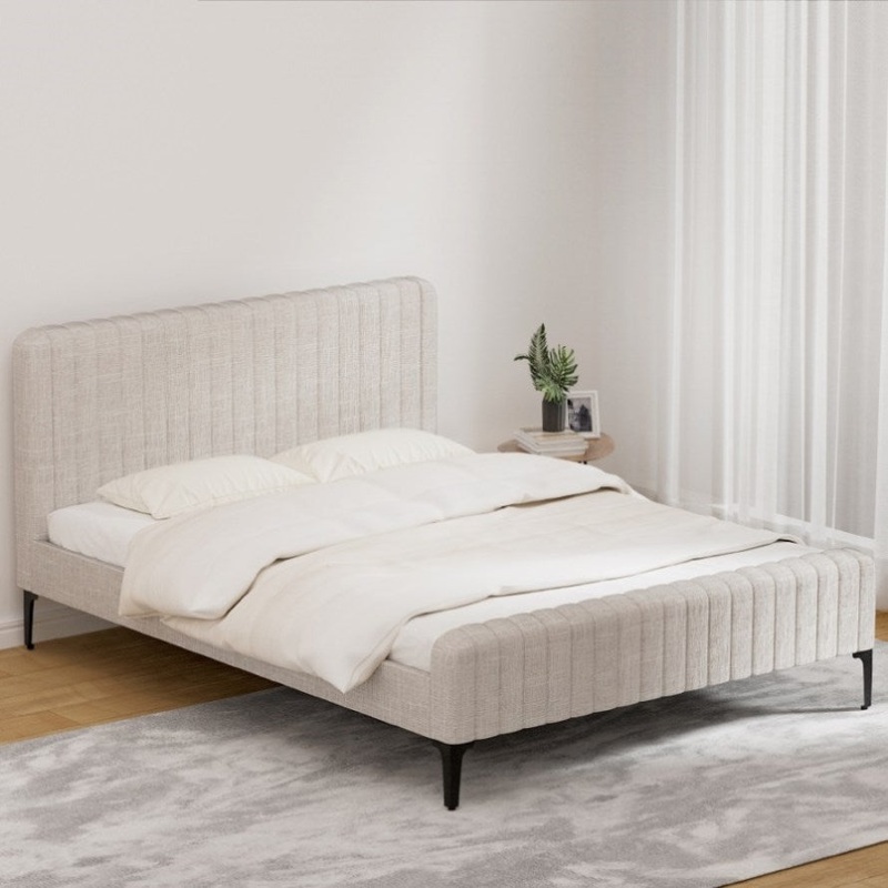 Artiss Bed Frame Queen Size Beige AMMY BFRAME-G-AMMY-Q-BG-ABC