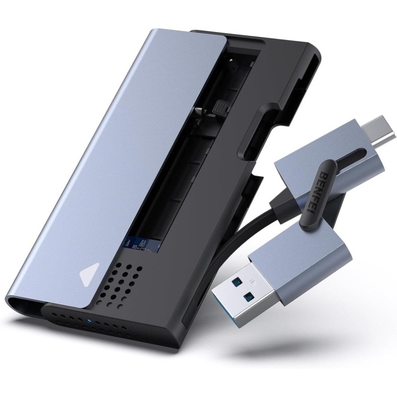 BENFEI 345GY M.2 NVME SATA SSD Enclosure, 10 Gbps USB Type-C/Type-A to NVME PCI-E SATA M-Key/ V28-ELEBEN345GY