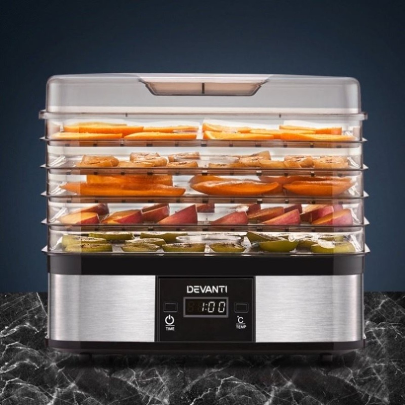 Devanti 5 Trays Food Dehydrator FD-B-1159-SS