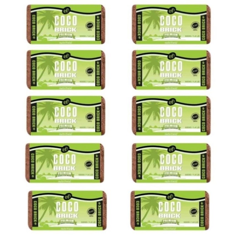 10x 650g Coco Brick Premium Coir Peat Organic Plant Growth Media Husk Nutrifield V238-SUPDZ-31989421998160