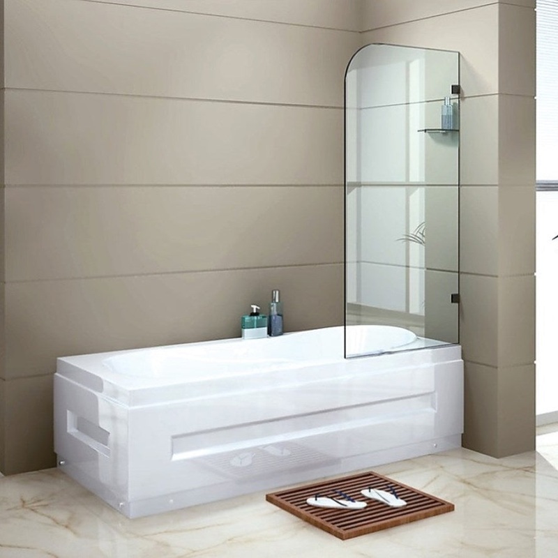 700 x 1450mm Frameless Bath Panel 10mm Glass Shower Screen By Della Francesca V63-829941