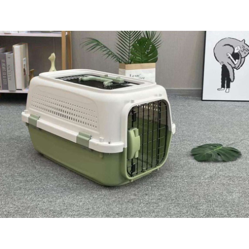 YES4PETS Medium Dog Cat Rabbit Crate Pet Kitten Carrier Parrot Cage Green V278-BH-2-M-SKYLIGHT-GREEN
