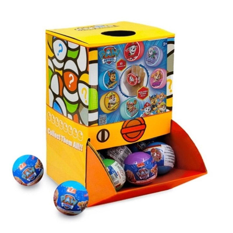 40X Kenisy Paw Patrol Squishy Toy Capsules 50mm Collectible Gacha in Display Box V274-TOY-KN-IGT-PAWSQU-50