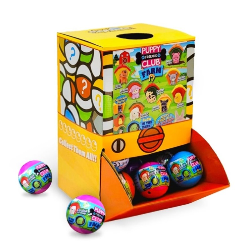 40X Puppy Club Farm Animal Toy Capsules 50mm Collectible Gacha in Display Box V274-TOY-KN-IGT-FARMAN1-50