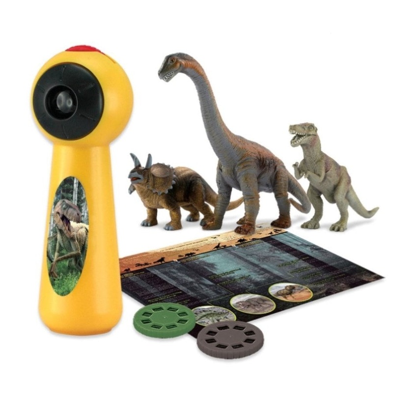 Dinosaur Projector and 3 Toy Figures Play Set – Kids STEM Learning Set V274-TOY-KN-ADNPGB