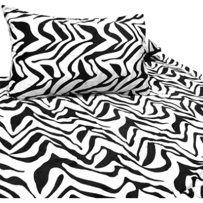 Shangri-La Printed Faux Fur White Tiger Quilt Cover Set Queen V442-KIT-QUILTCS-WHITETIGER-WHITE-QS
