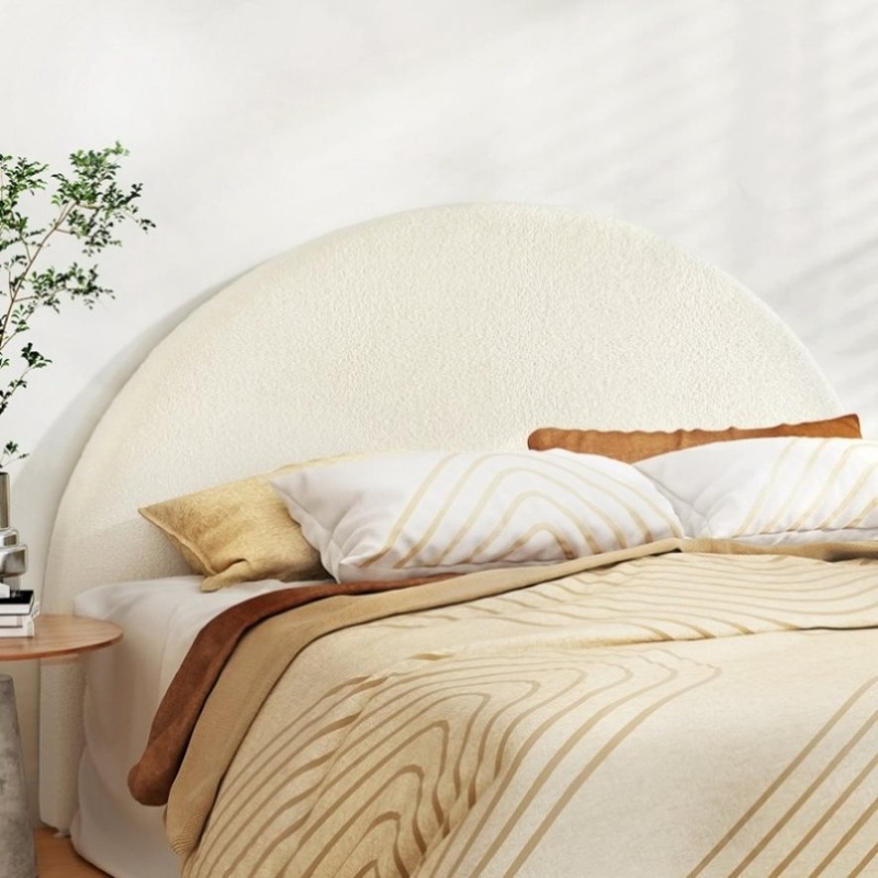 Artiss Bed Head Headboard Bed Frame King Boucle – GREI White BED-HEAD-GREI-K-WH