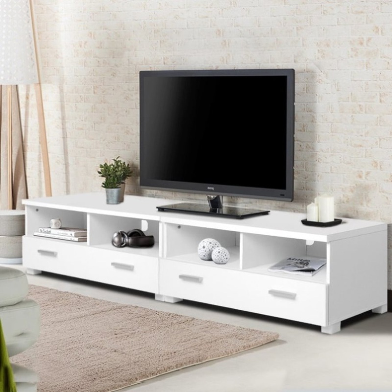 Artiss TV Cabinet Entertainment Unit 180cm White Eddie FURNI-C-SMTV-180-WH-AB