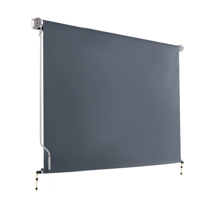 Instahut 3X2.5M Outdoor Blinds Awning Roll Down Canopy Retractable Outdoor Blinds Window Shade Grey AWN-B-DOWN-PS-30-GREY