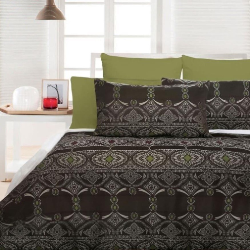 Accessorize Bosa Green Quilt Cover Set – King V442-HIN-QUILTCS-BOSA-GREEN-KI
