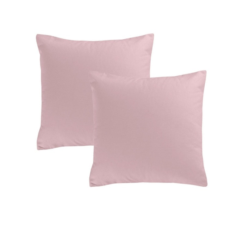 Accessorize Pair of Waffle Blush Cotton European Pillowcases V442-HIN-PILLOWC-WAFFLECOTTON-BLUSH-EU