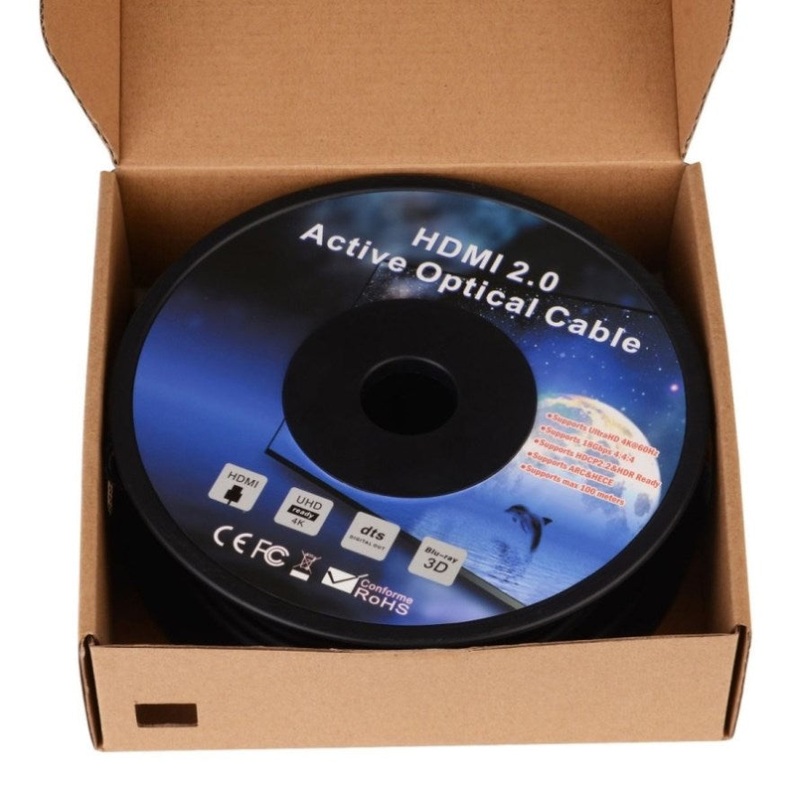 Detachable 50m Premium High Speed HDMI cable with Ethernet | Active Optical Cable | AOC cable | 022.009.4550