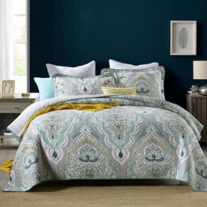 100% Cotton Cover Lightly Quilted Coverlet Set Regency Taupe Queen V442-STT-COVERLET-REGENCY-TAUPE-QS