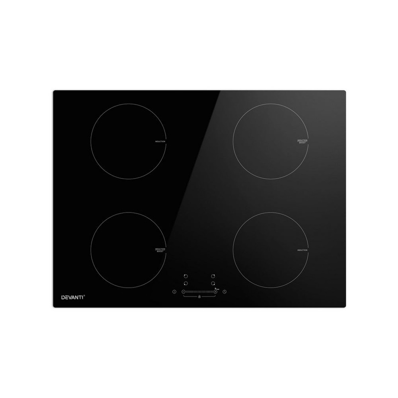 Devanti Electric Induction Cooktop 70cm Ceramic 4 Zones Stove Cook Top Hot Plate 7000W CT-IN-D-YL-IF7004C-70