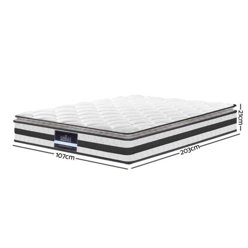 Giselle Bedding 21cm Mattress Pillow Top King Single MATTRESS-0754-PT-KS