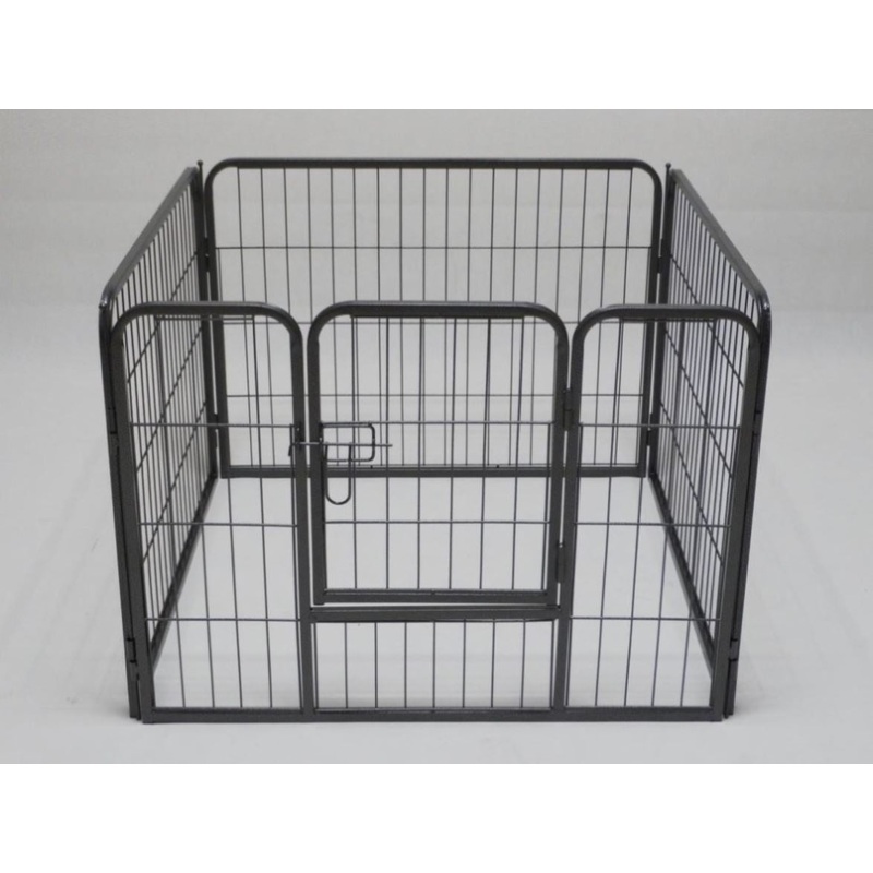 YES4PETS 4 Panel 80 cm Heavy Duty Pet Dog Puppy Cat Rabbit Exercise Playpen Fence Extension V278-HPL80-4-B-DOOR