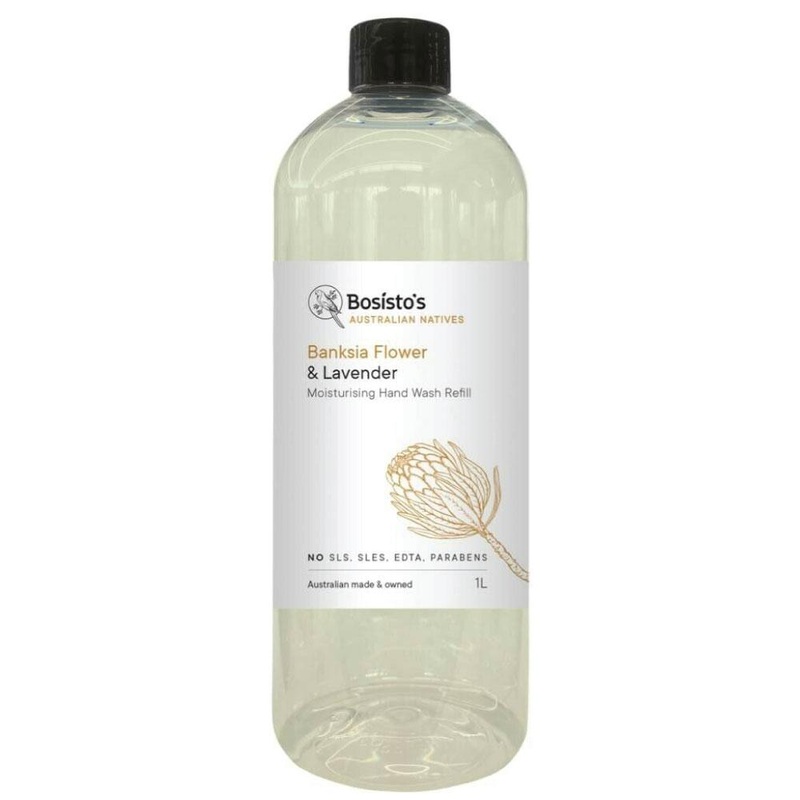 1L Hand Wash Refill Banksia Lavender Bosisto’s Moisturising Soap Free Liquid Gel V238-SUPDZ-31812310204496