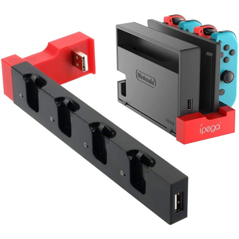 4 in1 Charger Station Stand for Nintendo Switch Joy-con with LED Indication V178-12106