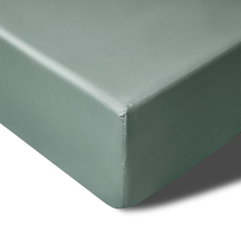 Accessorize 400TC Sage Bamboo Cotton Mega / Super Fitted Sheet 50cm Wall King V442-HIN-FITTEDS-BAMBOOCOTTON50CM-SAGE-KI