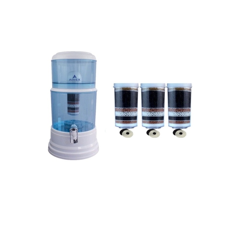 Aimex 20 Litre Water Purifier + 3 X 8 Stage Filter + Maifan Stones V502-A20LMNPWEB