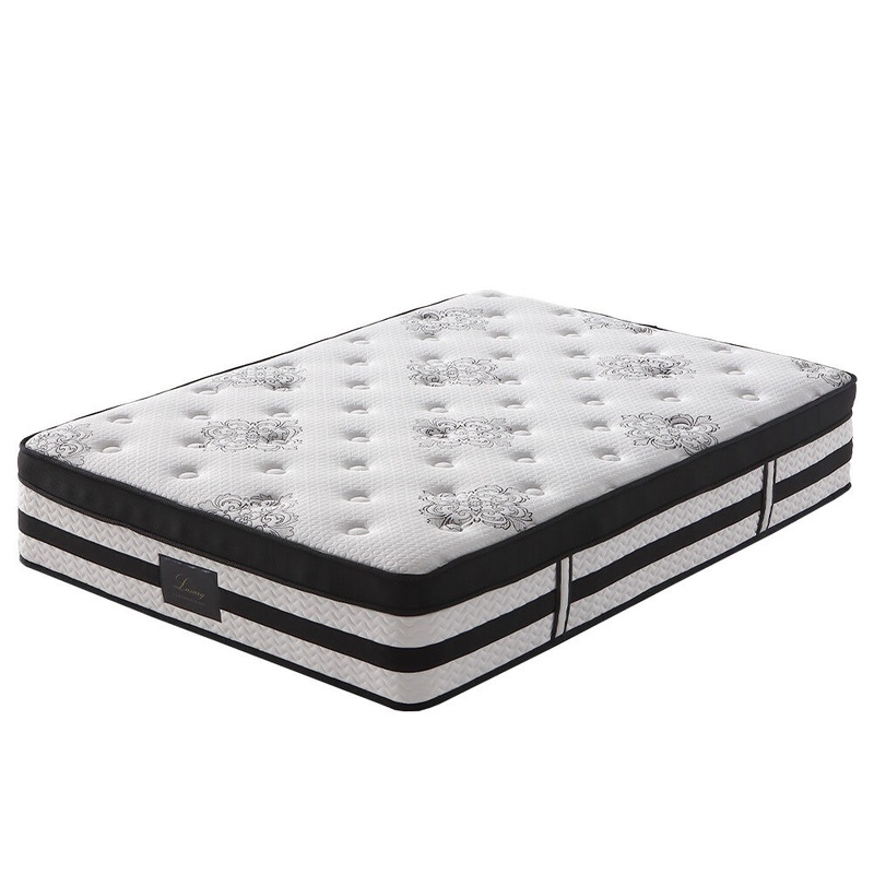 KINGSTON SLUMBER Luxury 34cm Double Mattress, Medium Firm, Euro Top, 5-Zone Pocket Spring Foam V219-BEDMATKSMD3A