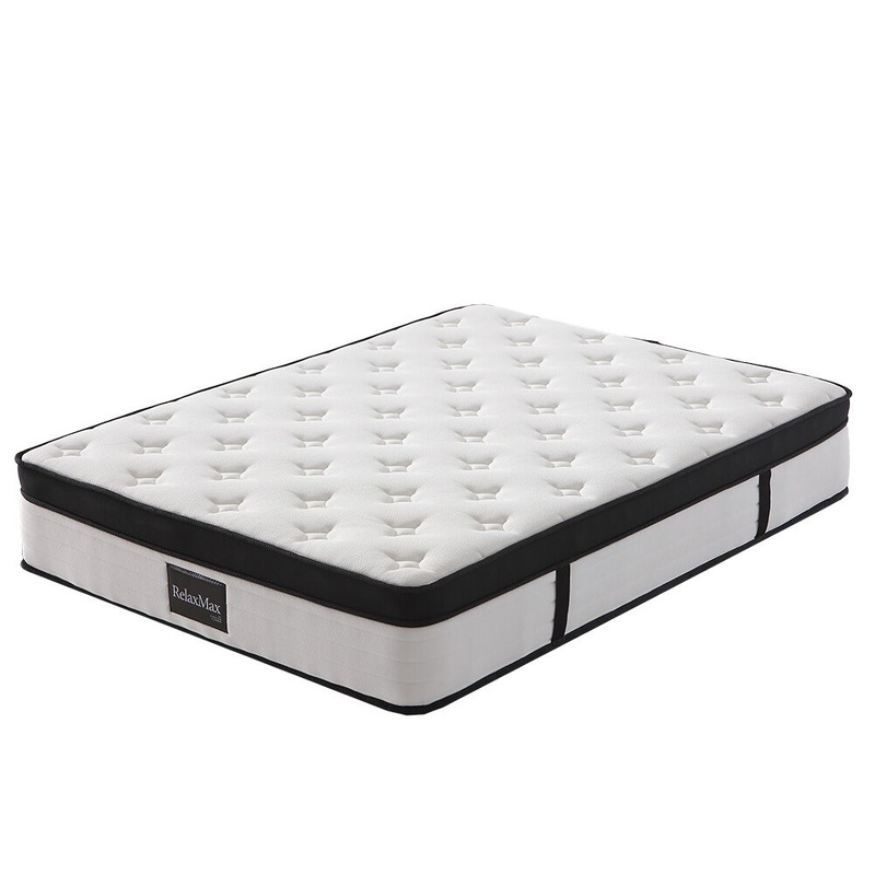 KINGSTON SLUMBER RelaxMax 31cm Double Mattress, Medium, Euro Top, 5-Zone, Pocket Spring, Knitted V219-BEDMATKSST3A