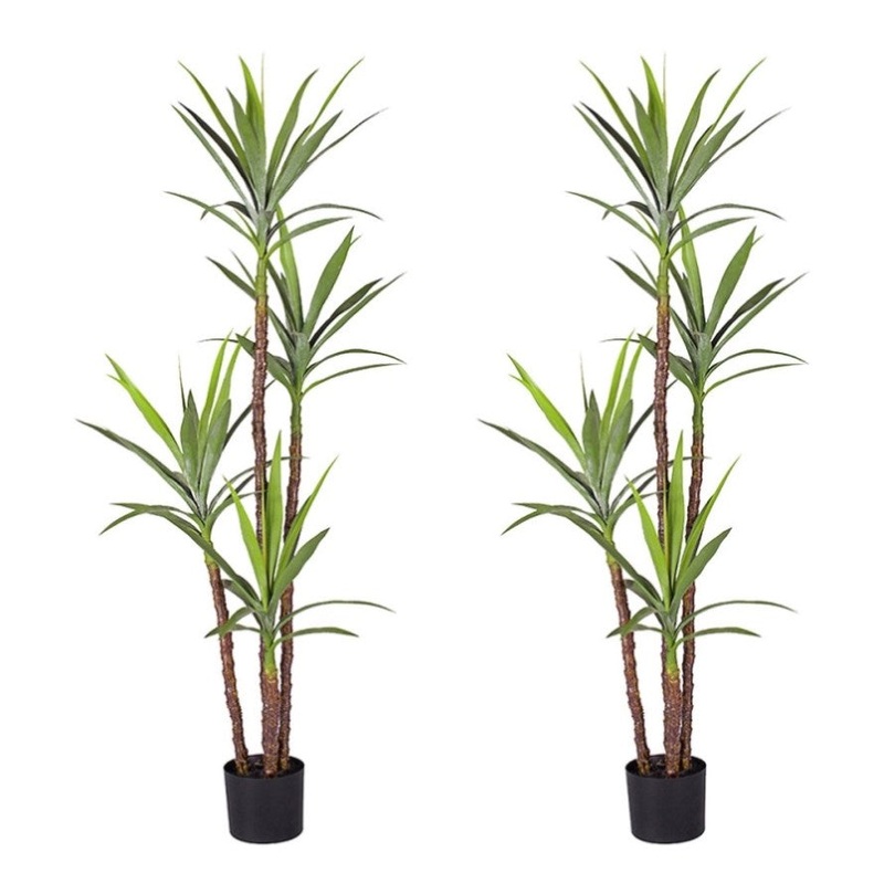 SOGA 2X 180cm Artificial Natural Green Dracaena Yucca Tree Fake Tropical Indoor Plant Home Office APLANTJL1804X2