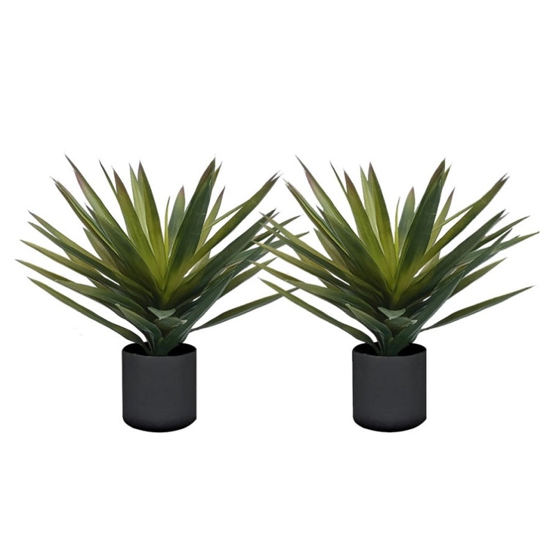 SOGA 2X 45cm Yucca Plant Giant Palm Lily Artificial Plant Tabletop Home Accent Decor APLANTFHJM045X2