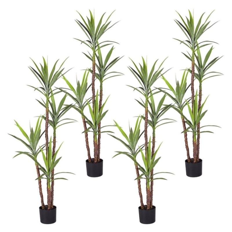 SOGA 4X 180cm Artificial Natural Green Dracaena Yucca Tree Fake Tropical Indoor Plant Home Office APLANTJL1804X4