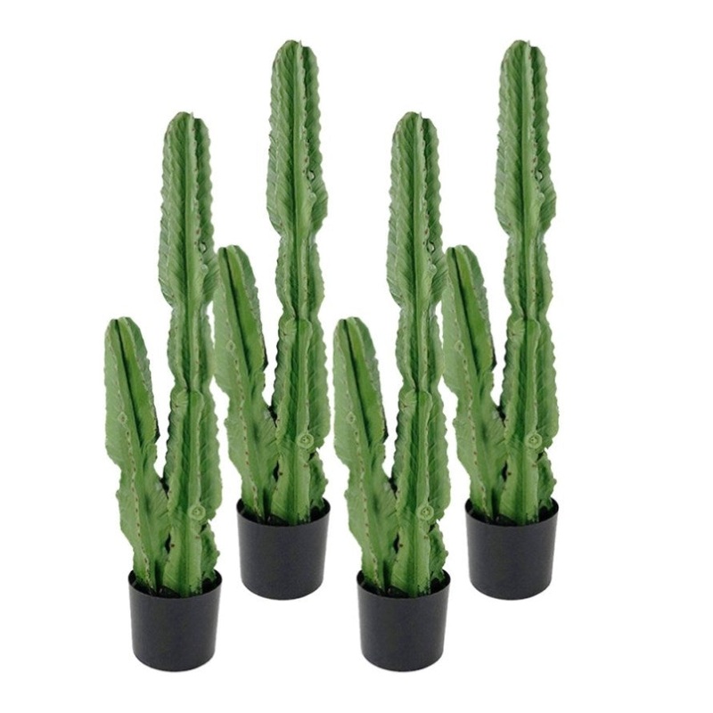 SOGA 4X 95cm Green Artificial Indoor Cactus Tree Fake Plant Simulation Decorative 2 Heads APLANTFH9502X4