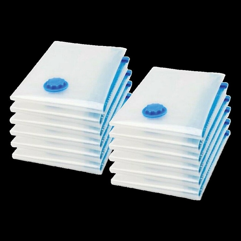 Vacuum Bags Clothes Sealed Clothing Bag Travel Compact Storage Space Saver x12 V63-823771