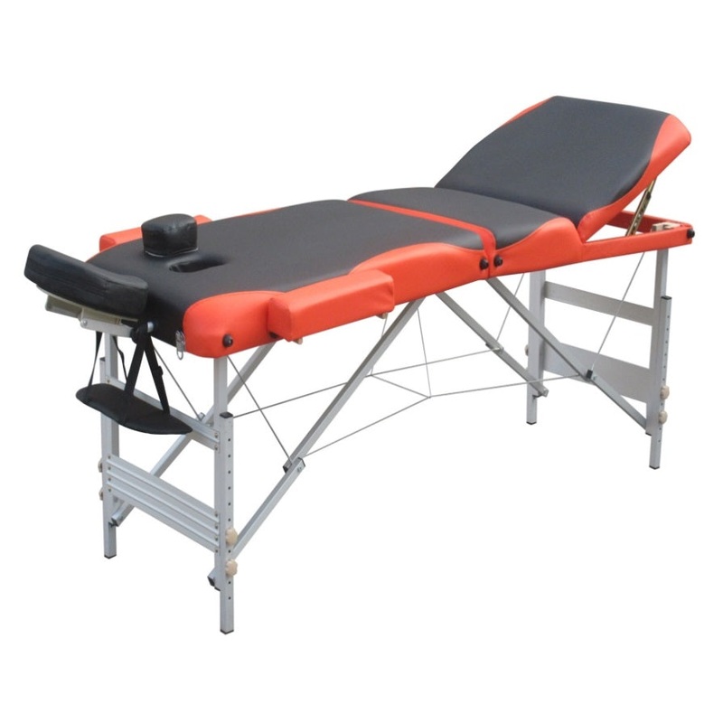 YES4HOMES 3 Fold 5 cm Thickness Foam Portable Aluminium Massage Table Massage Bed Beauty Therapy V278-3-ALUM-FOLD-57F-BO