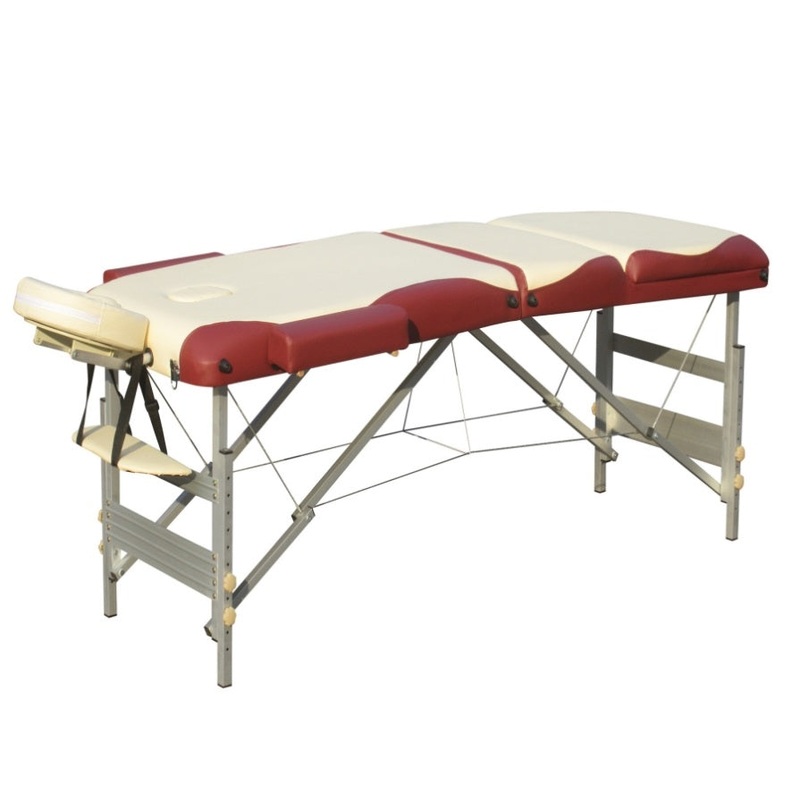YES4HOMES 3 Fold 5 cm Thickness Foam Portable Aluminium Massage Table Massage Bed Beauty Therapy V278-3-ALUM-FOLD-57F-CB