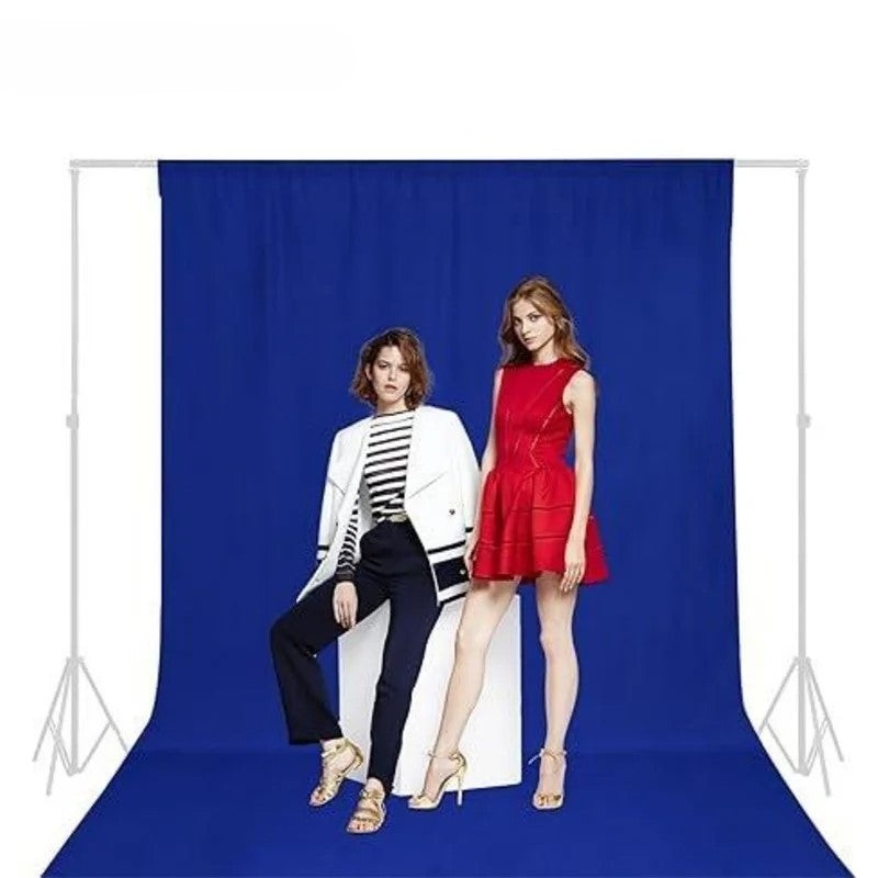 2Mx3M Blue Hridz Muslin Backdrops for Photography V571-HZBGBDBWGRGR-BLU