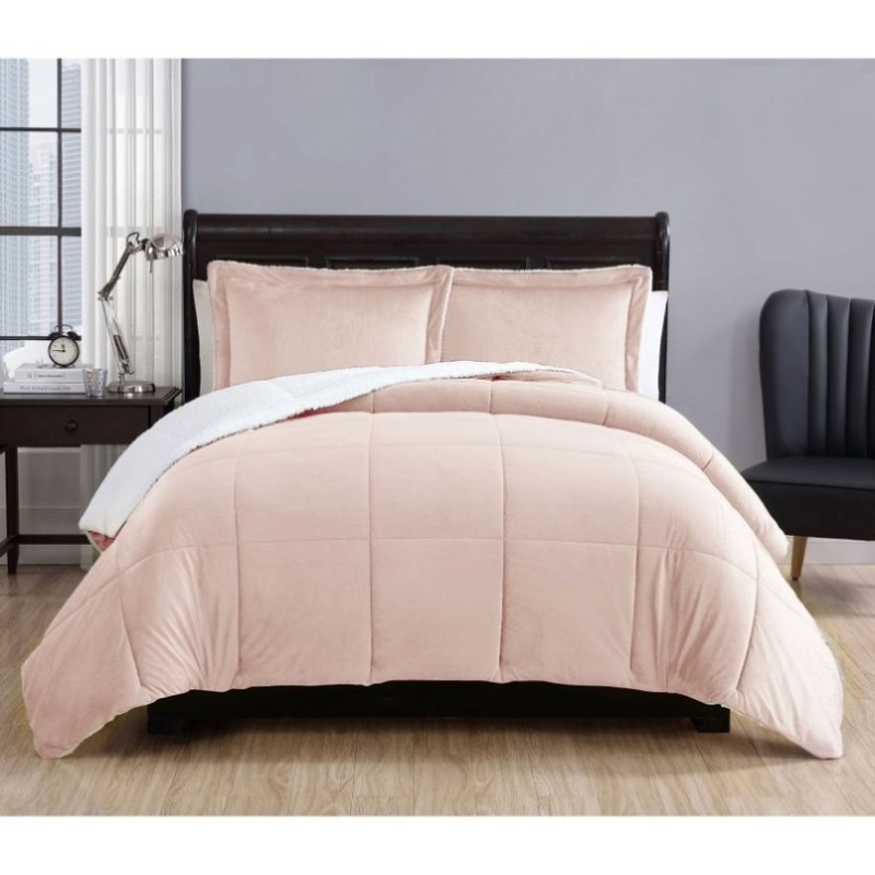3 Piece Micro Mink Comforter Set Apricot King V442-ATX-COMFORTER-3PIECEMICROMINK-APRICOT-KI