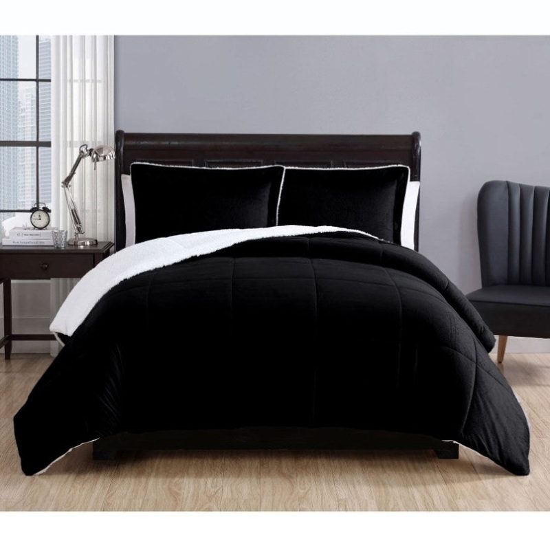3 Piece Micro Mink Comforter Set Black King V442-ATX-COMFORTER-3PIECEMICROMINK-BLACK-KI
