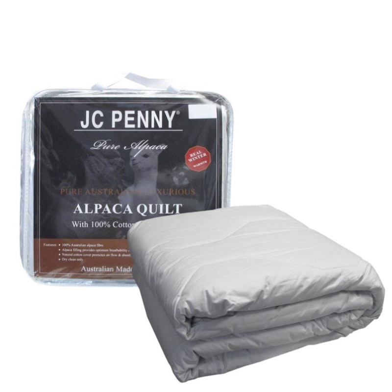 350GSM Alpaca Quilt with Cotton Japara Cover – Single V442-ATX-QUILT-350GSMALPACA-WHITE-SB