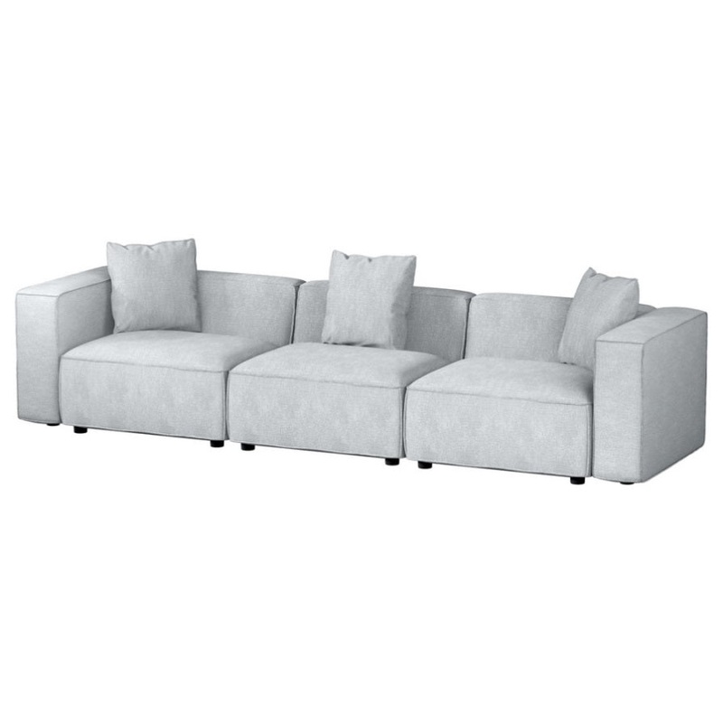 Artiss Modular Sofa Chaise Set 3-Seater Grey SBED-E-FA-02-3S-GY