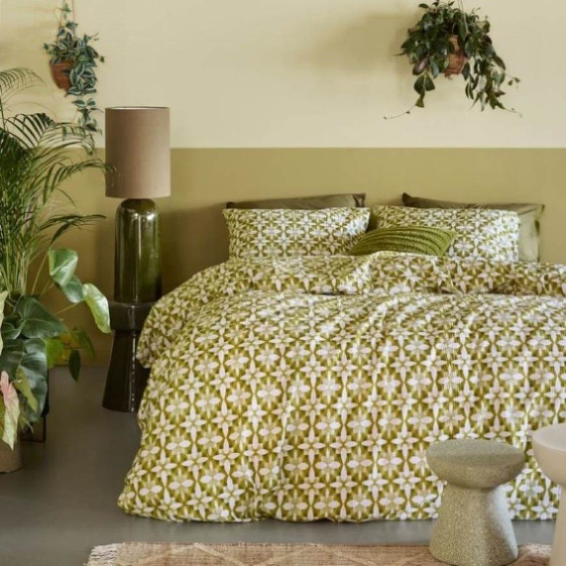 Bedding House Mae Green Seersucker Cotton Quilt Cover Set Queen V442-HIN-QUILTCS-MAESEERSUCKER-GREEN-QS