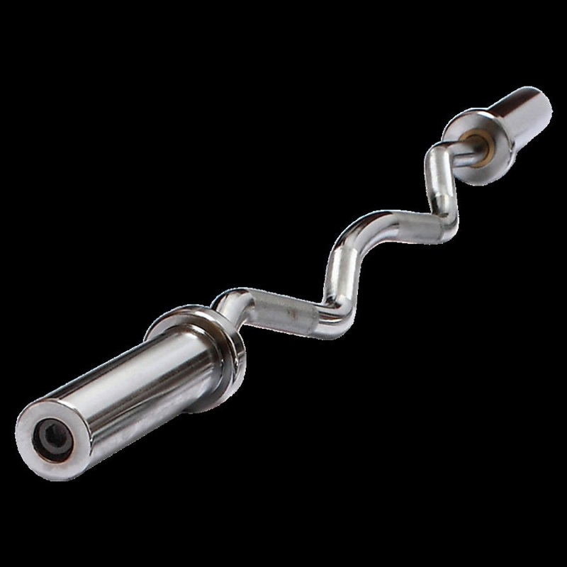 120cm Chrome Olympic EZ Curl Bar  Weightlifting Barbell for Home Gym & Bodybuilding V63-770285