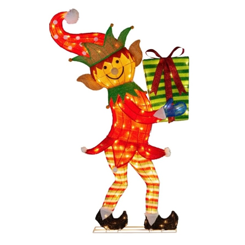 Christmas Elf Display with Lights – 125cm MHA500