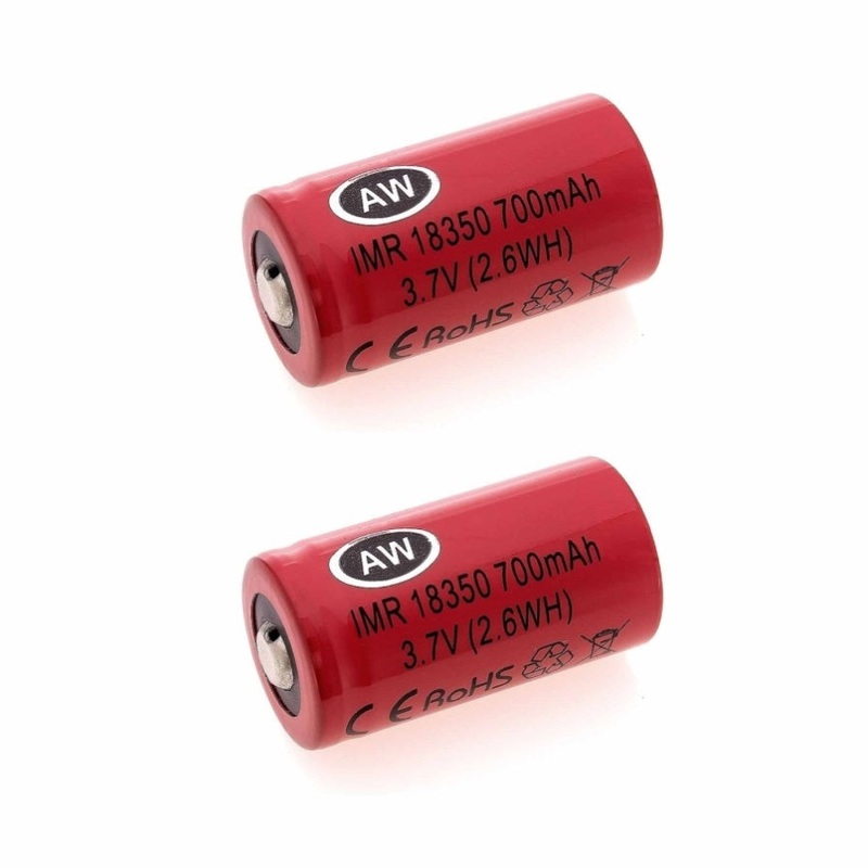 2x AW IMR 18350 Rechargeable Batteries – 700mAh 3.7V Lithium Li-ion Battery V238-SUPDZ-16802798918