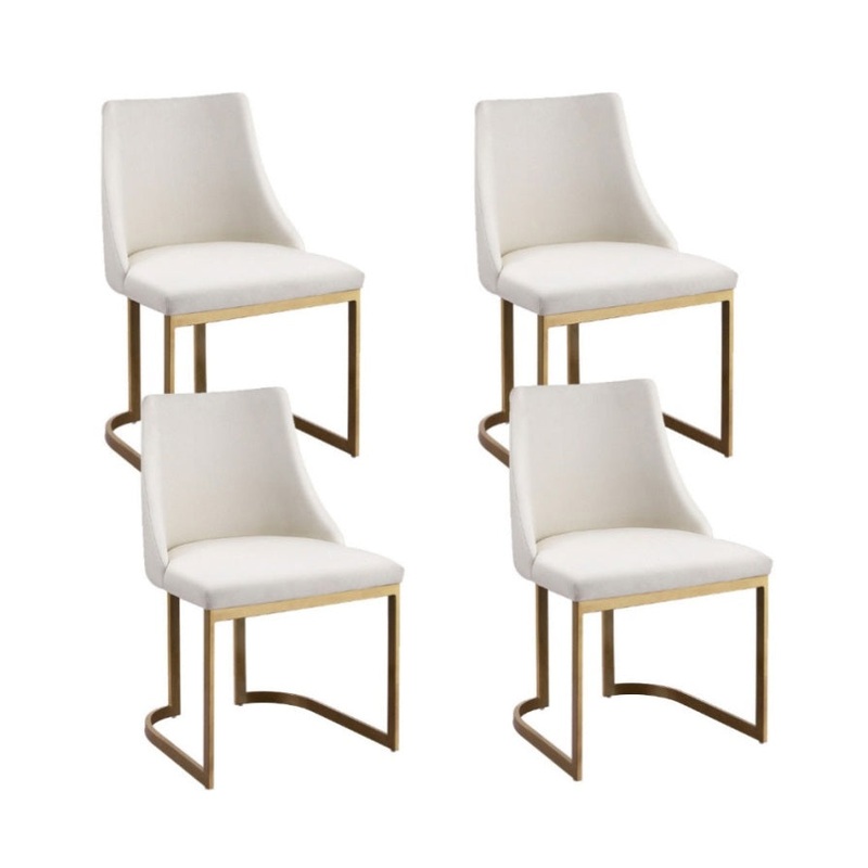 Artiss Dining Chairs Set of 4 Linen Fabric Frame Beige MO-DIN-C-02-FA-BGX4