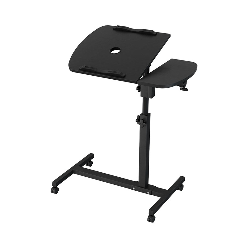 Artiss Laptop Desk Table Fan Cooling Black 60CM LA-DESK-GEN-L2-BK